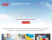 Tablet Screenshot of centralcleaningservices.com
